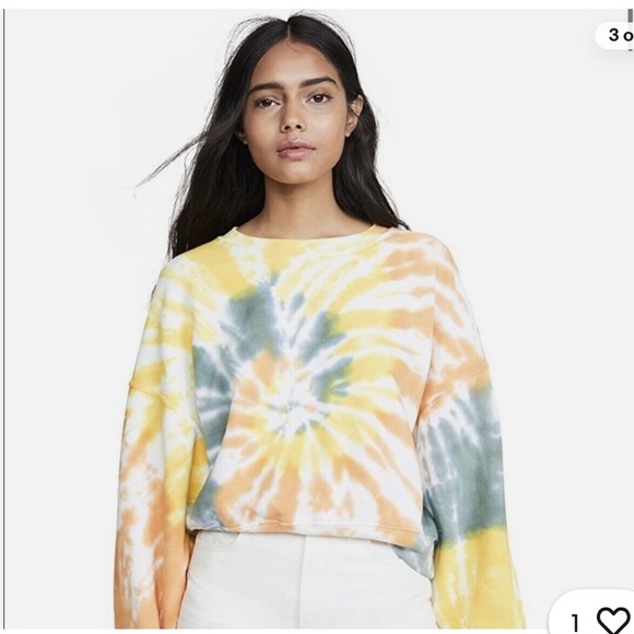Agolde Tie Dye Balloon Sleeve Sweatshirt - Picture 2 of 7